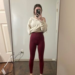 Aerie maroon high waisted OG leggings. Xs regular length